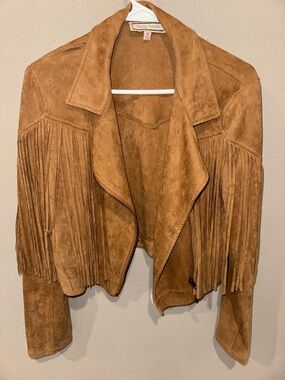 Flying Tomato Brown Suede Fringe Jacket
